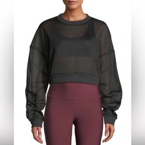Alo yoga row cropped mesh pullover